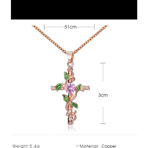 Beautiful   Cross and 18 inch chain included gorgeous - Picture 6 of 6